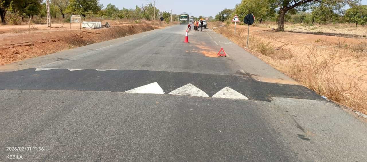 Construction du poste de péage de Kebila