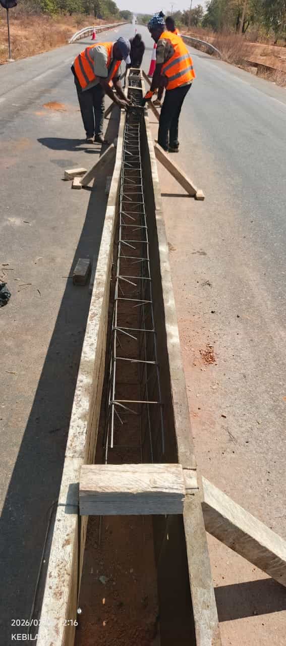 Construction du poste de péage de Kebila